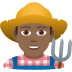 👨🏾‍🌾 man farmer: medium-dark skin tone display on JoyPixels